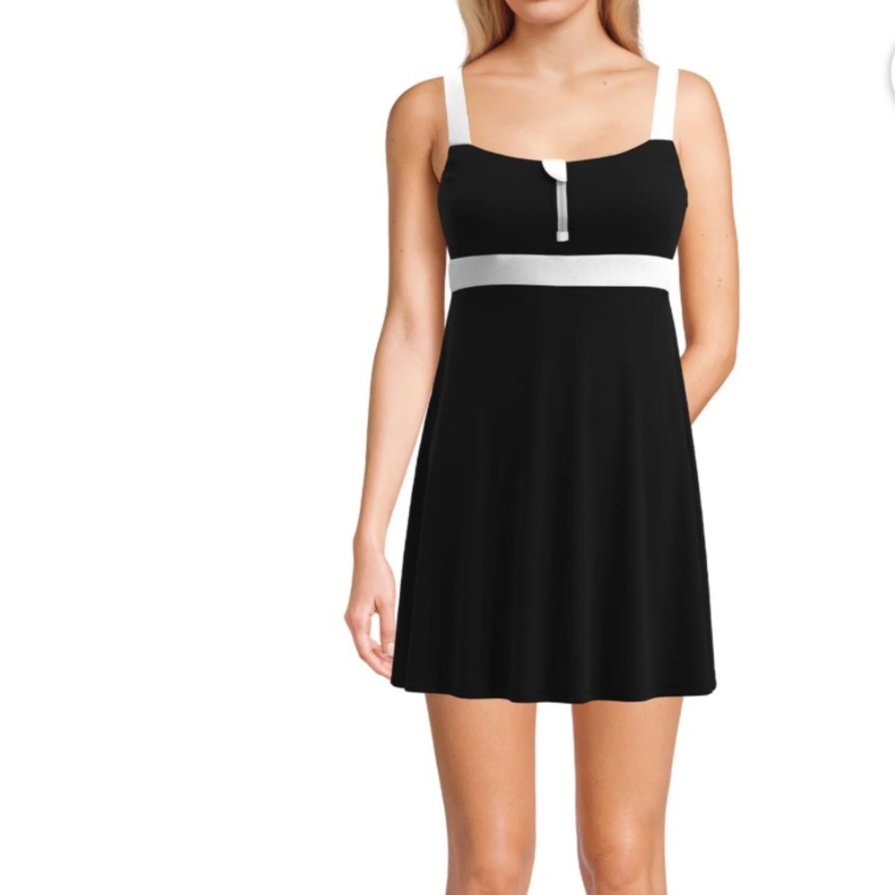 Lands' End Women's Zip Front Swim‎ Dress Size XS